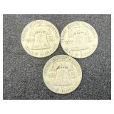 1952 S, D & P Franklin Half Dollars