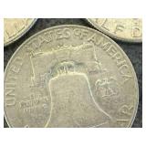 1954 Franklin Half Dollars - 3