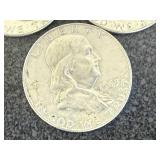 3 1963 D Franklin Half Dollars