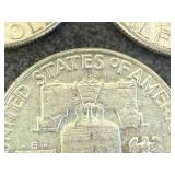3 1963 D Franklin Half Dollars