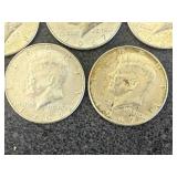 8 Kennedy Half Dollars 40% Silver