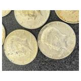 8 Kennedy Half Dollars 40% Silver