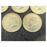 8 Kennedy Half Dollars 40% Silver