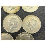 8 Kennedy Half Dollars 40% Silver
