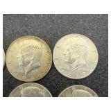 8 Kennedy Half Dollars 40% Silver