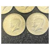 8 Kennedy Half Dollars 40% Silver