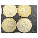 8 Kennedy Half Dollars 40% Silver