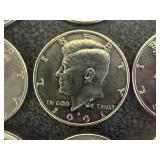 42 Kennedy Half Dollars 1971-
