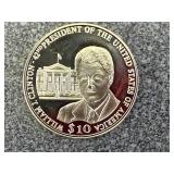 2002 Republic of Liberia $10 Clinton Coin
