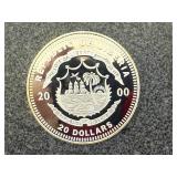 2000 Republic of Liberia $20 George Bush Coin 20 grams .999 Silver