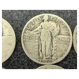 10 Standing Liberty Quarters