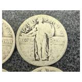 10 Standing Liberty Quarters