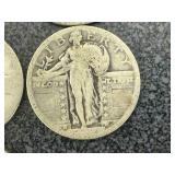 10 Standing Liberty Quarters