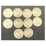 10 Standing Liberty Quarters