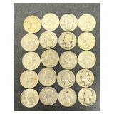20 Silver Washington Quarters