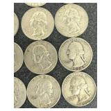 20 Silver Washington Quarters