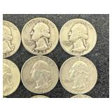 20 Silver Washington Quarters