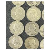 20 Silver Washington Quarters