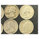 20 Silver Washington Quarters