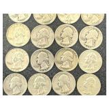 20 Silver Washington Quarters