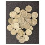40 Silver Roosevelt Dimes