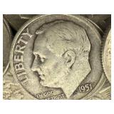 40 Silver Roosevelt Dimes