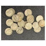 20 Mercury Dimes