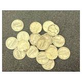 20 Mercury Dimes