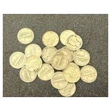 20 Mercury Dimes