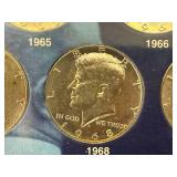 John F Kennedy Half Dollar Collection 1965-1969