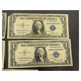 5 US Mint $1 Silver Certificates