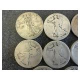 8 Walking Liberty Half Dollars