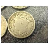 12 Liberty Head V Nickels