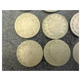 12 Liberty Head V Nickels