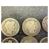 8 Mixed Date Barber Dimes