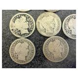 8 Mixed Date Barber Dimes