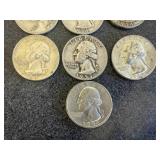10 Silver Washington Quarters