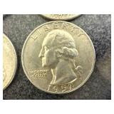 10 Silver Washington Quarters