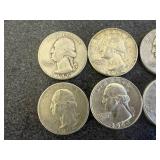 10 Silver Washington Quarters