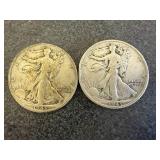 1943 Walking Liberty Half Dollars