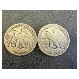 1943 Walking Liberty Half Dollars