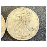 1943 Walking Liberty Half Dollars
