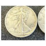 1943 Walking Liberty Half Dollars