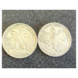 1943 Walking Liberty Half Dollars