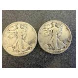 1943 Walking Liberty Half Dollars