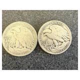 1943 Walking Liberty Half Dollars