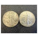 1943 Walking Liberty Half Dollars