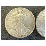 1943 Walking Liberty Half Dollars