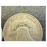 2 1954 Franklin Half Dollars