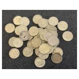 40 Roosevelt Silver Dimes